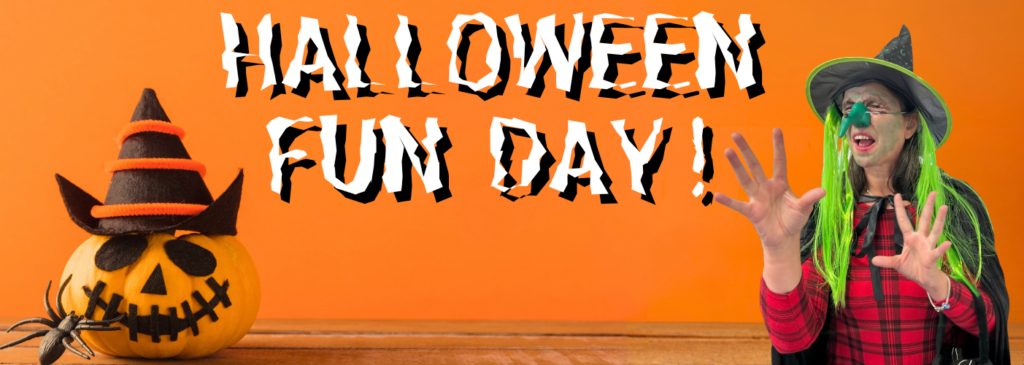 Youth club Halloween event poster for Deaf children and CODAs, featuring pumpkin carvings, costumes, and spooky crafts on October 30, 2025, at The Victory, Sunderland.